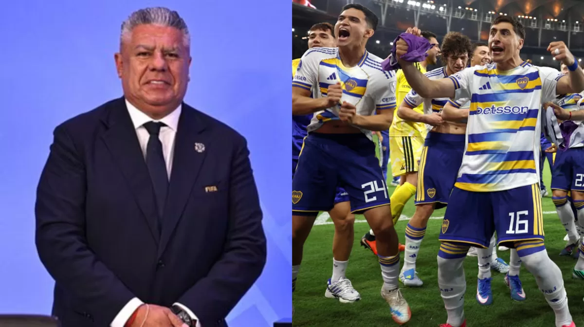 El presidente de la AFA felicitó al club xeneize tras la victoria en el Maracaná (Foto: X@tapiachiqui/EFE).