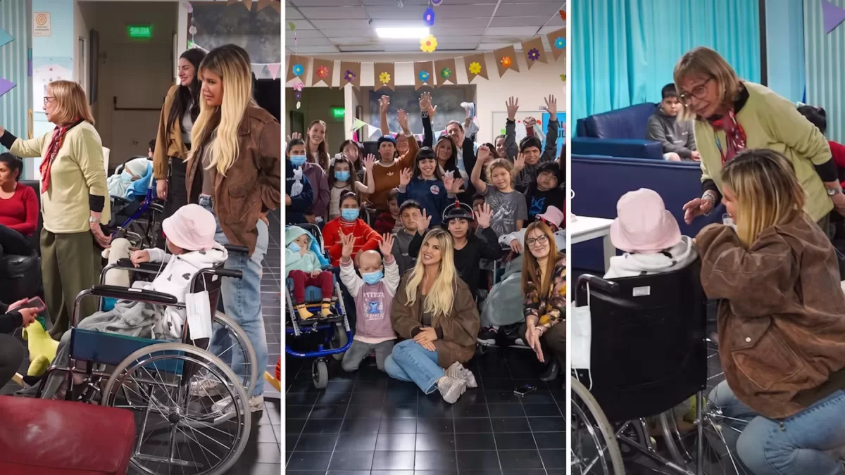 Wanda Nara fue de visita a la Casa Garrahan
